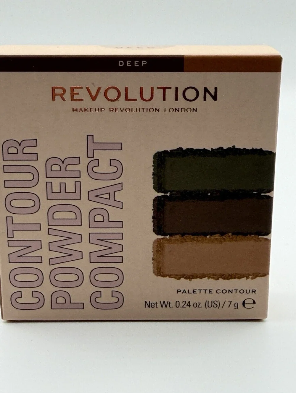 Makeup Revolution Contour Powder Compact Deep Palette Highlight Bronzer New